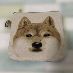 柴犬 ビッグフェイス ポーチ 12cmファスナー使用 ② - メルカリ
