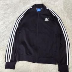 極美品 adidas アディダス トラックジャケット ジャージ 刺繍ロゴ L