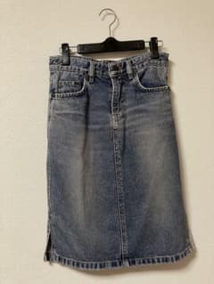 デニム タイトスカート ひざ丈 スリット入りのサムネイル