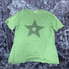 グリーン 星型グラフィック 半袖Tシャツのサムネイル