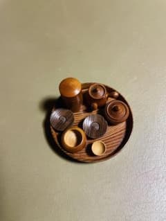 木製 ミニチュア 茶器セットのサムネイル