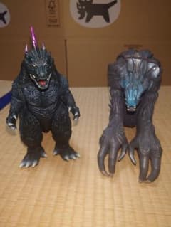 [訳アリ] サウンドギミック　ゴジラVSオルガ　 怪獣 フィギュア　2体セットのサムネイル