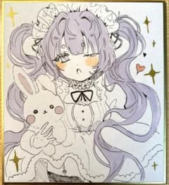 一点物 手描き 原画】 簡易 色紙 イラスト オリジナル - メルカリ