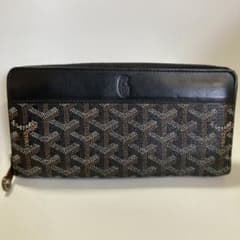 美品GOYARD ゴヤール 長財布 マティニョン ブラック ラウンド