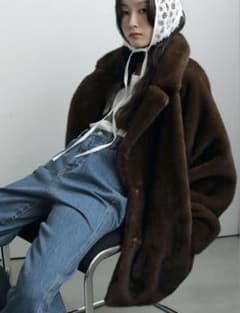 anuke Eco Minkfur Jacket ブラウン　36 ☆早い者勝ち☆anuke☆Eco Minkfur Jacket BRN 36 - メルカリ