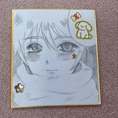 手描きイラスト 色紙 アートのサムネイル