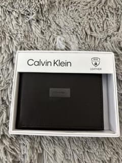 Calvin Klein 二つ折り財布 RFID保護 レザー ブラックのサムネイル