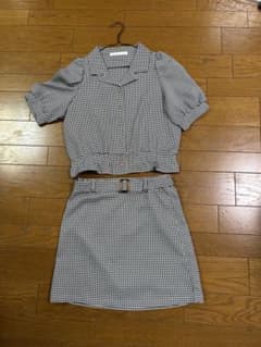 AS KNOW AS ギンガムチェック セットアップ 半袖のサムネイル