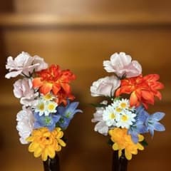 お墓用仏花 造花 一対　タイムセール