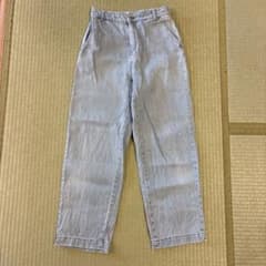 ライトブルー デニムパンツ ウエストゴムのサムネイル