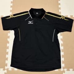 MIZUNO 卓球 ユニフォーム ポロシャツ ブラック Mのサムネイル