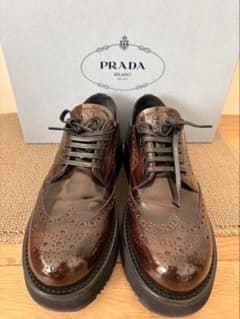 PRADA オックスフォードシューズ ダークブラウン 36.5 - メルカリ