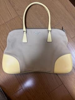 PRADA トートバッグ ベージュとイエローのサムネイル