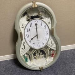 SmallWorld RHYTHM 電波時計　カラクリ時計　掛け時計　4MN496RH 美品　rhythm Radio-Controlled Aldi by Clock Wall Mechanical インテリア時計
