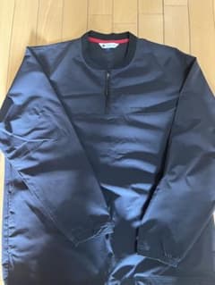 MIZUNO黒 ハーフジップ ナイロンジャケットのサムネイル