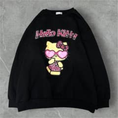 【新品タグ付】egg × ハローキティ ヒョウ柄スウェット トレーナー 3L