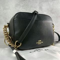 極美品 コーチ 2way カメラバッグ ショルダーバッグ レザー チェーン