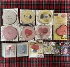 BT21 상품 정리 판매 캔 배지 고무 자석 키링