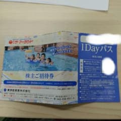 サマーランド　株主優待　 1Dayパス　1枚のサムネイル