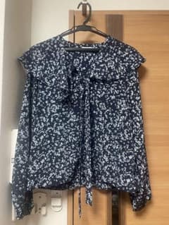 FRAY I.D 花柄ネイビー ブラウス スカートセットアップ