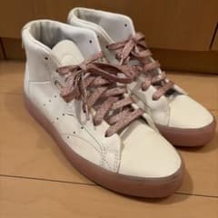 adidas ミッドカットスニーカー ホワイト ピンクのサムネイル