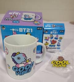 BT21 MANG 머그컵과 SHOOKY 아크릴 클립