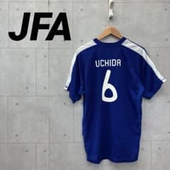 JFA 축구 웨어 자수 로고 6번 우치다 재팬 블루 L