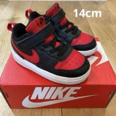 NIKE キッズ スニーカー ブラック レッド