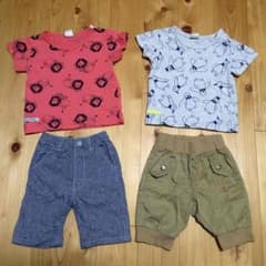 【美品お値下げ！】８０Ｔシャツ＆８０、７０ズボン２セットのサムネイル