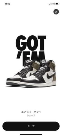 NIKE AIR JORDAN１　ナイキ　エアジョーダン１　ダークモカのサムネイル