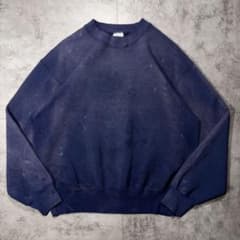 1990s USA製 BVD 茄子コン無地スウェット ネイビー フェードのサムネイル