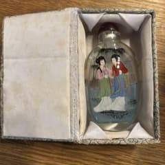 中国美術 内絵 鼻煙壺 ガラス製 骨董品 - メルカリ