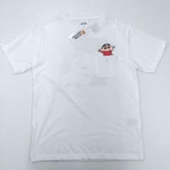 Brand new with tags, white Crayon Shin-chan embroidered T-shirt, size L.