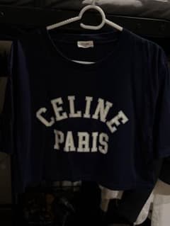 CELINE ロゴ Tシャツ ネイビーのサムネイル