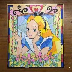イラスト色紙（不思議の国のアリス）のサムネイル