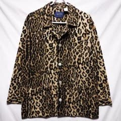美品80s 90s Nick&Noraレオパード柄パジャマシャツ カートコバーン