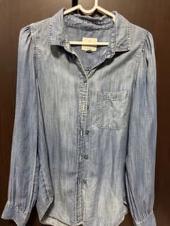 AMERICAN EAGLE デニムシャツ 長袖 ボーイフレンドフィットのサムネイル