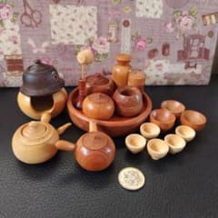 ミニチュア　お茶セット　木製 - 5