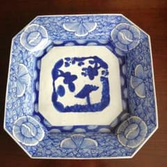 古伊万里 染付線描隅切角大皿 39.5cm 幕末 - メルカリ