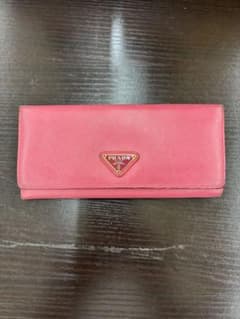 PRADA ピンク サフィアーノレザー 長財布 箱付き - メルカリ