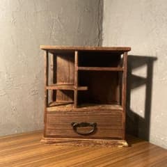 飾り棚　昭和レトロ　アンティーク家具　木製ショーケース　古家具　レトロ家具 昭和レトロ 卓上飾り棚 インテリア ショーケース 古家具 - メルカリ