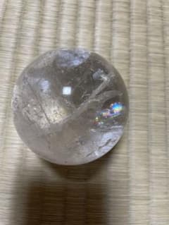 6.1cm 384g 水晶玉 水晶球 虹入りのサムネイル