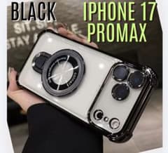 iPhone17 ProMax 케이스 블랙 머그 세이프 클리어 케이스