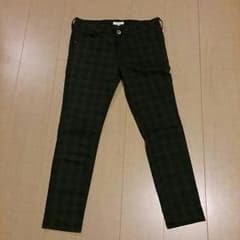 夏様専用 緑チェック スキニーパンツのサムネイル