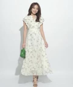 ジャスグリッティー♡フラワープリント フリルワンピース JUSGLITTY