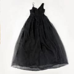 エルマンノフィレンツェ 現行 レースシフォンドレス シルク マキシ丈 