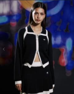 ☆LE SSERAFIM 着用☆BOUCLE KNIT CROP ZIP U.Pのサムネイル