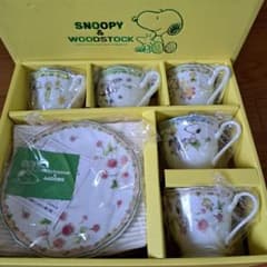 SNOOPY & WOODSTOCK カップ＆ソーサー 5客セットのサムネイル