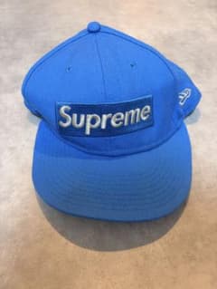 Supreme New Era Box Logo キャップ ブルー 7 3/8 - メルカリ
