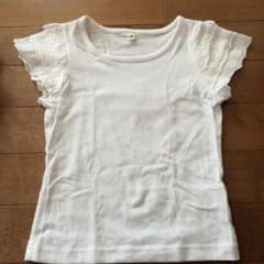 袖が可愛い白Ｔシャツ100センチのサムネイル